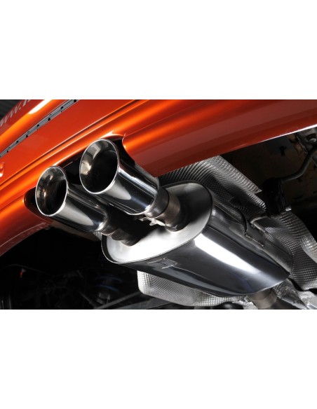 Mini Cooper S / JCW R56 Milltek Sport Cat-Back 2x 80 chrome GT utblås  - Resonated (dämpad)
