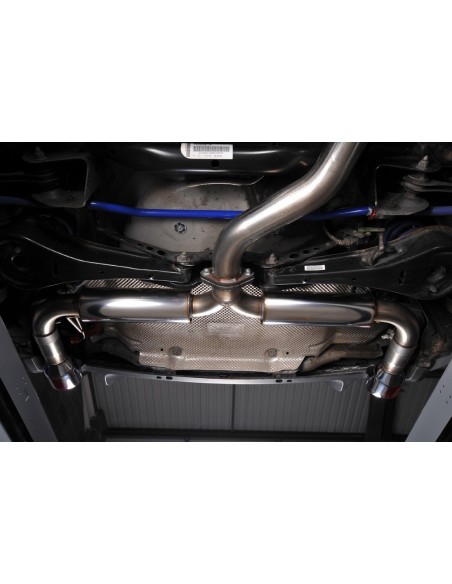 VW Golf GTi mk6 Milltek Sport 3" "RACE" Cat-Back 2x 100 chrome GT utblås - Non-Resonated (mindre-dämpad)