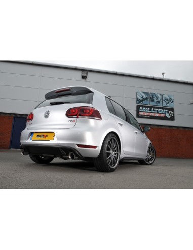 VW Golf GTi mk6 Milltek Sport 3" "RACE" Cat-Back 2x 100 chrome GT utblås - Resonated (dämpad)