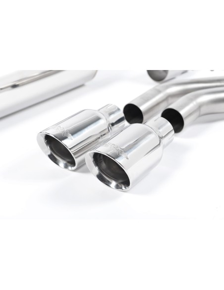 VW Golf GTD mk7 Milltek Sport Cat-Back 2x 80 chrome GT utblås - Non-Resonated (mindre-dämpad)