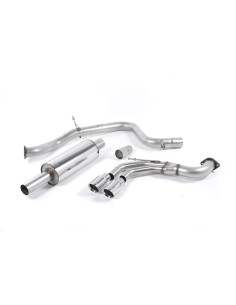VW Golf GTD mk7 Milltek Sport Cat-Back 2x 80 chrome GT utblås - Non-Resonated (mindre-dämpad) 2