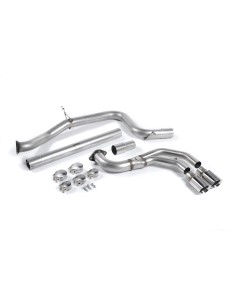 VW Golf GTD mk7 Milltek Sport Cat-Back 2x 80 chrome GT utblås - Non-Resonated (mindre-dämpad)