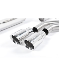 VW Golf GTD mk7 Milltek Sport Cat-Back 2x 80 chrome GT utblås - Resonated (dämpad)