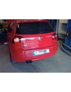 VW Golf GTi Edition 30 Milltek Sport 2,75" Cat-Back 2x 80 chrome GT utblås - Non-Resonated (mindre-dämpad) 2