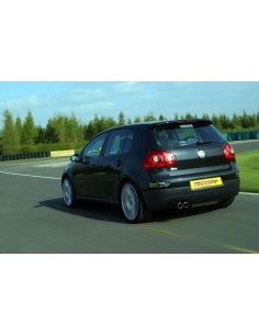 VW Golf 2,0TFSi GTi mk5 Milltek Sport 3" Cat-Back 2x 80 chrome GT utblås - Non-Resonated (mindre-dämpad)