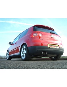 VW Golf 2,0TFSi GTi mk5 Milltek Sport 2,75" Cat-Back 2x 80 chrome JET utblås - Non-Resonated (mindre-dämpad)