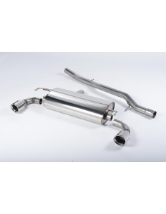 VW Golf R32 mk4 Milltek Sport Cat-Back 2x 100 chrome JET utblås - Non-Resonated (mindre-dämpad)