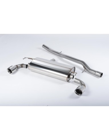 VW Golf R32 mk4 Milltek Sport Cat-Back 2x 100 chrome JET utblås - Non-Resonated (mindre-dämpad)