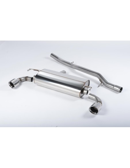 VW Golf R32 mk4 Milltek Sport Cat-Back 2x 100 chrome JET utblås - Non-Resonated (mindre-dämpad)