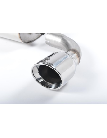 VW Golf R32 mk4 Milltek Sport Cat-Back 2x 100 chrome JET utblås - Non-Resonated (mindre-dämpad)