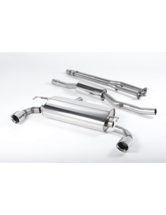 VW Golf R32 mk4 Milltek Sport Cat-Back 2x 100 chrome JET utblås - Resonated (dämpad)