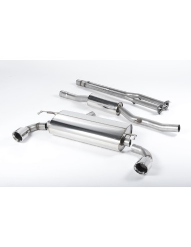 VW Golf R32 mk4 Milltek Sport Cat-Back 2x 100 chrome JET utblås - Resonated (dämpad)