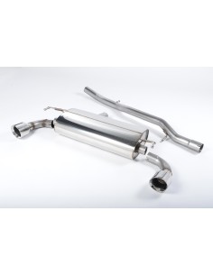 VW Golf R32 mk4 Milltek Sport Cat-Back 2x 100 chrome GT utblås - Non-Resonated (mindre-dämpad)