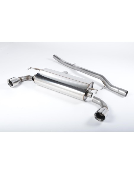 VW Golf R32 mk4 Milltek Sport Cat-Back 2x 100 chrome GT utblås - Non-Resonated (mindre-dämpad)