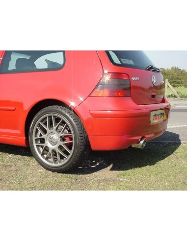 VW Golf 1,8T GTi (180hk) mk4 Milltek Sport Cat-Back 1x 100 chrome GT utblås - Non-Resonated (mindre-dämpad)