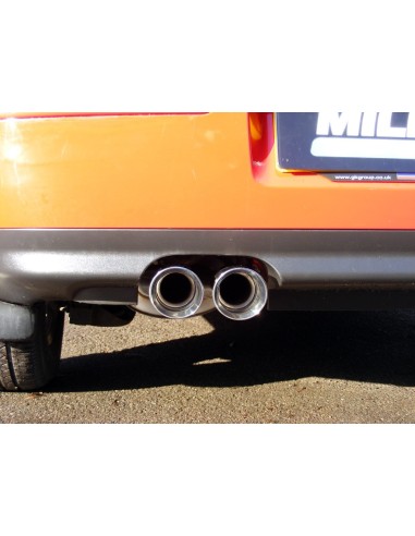 VW Golf 1,8T GTi mk4 Milltek Sport Cat-Back 2x 80 chrome GT utblås (kan kräva Golf 4-Motion diffuser) - Resonated (dämpad)
