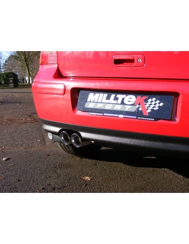 VW Golf 1,8T GTi mk4 Milltek Sport Cat-Back 2x 80 chrome GT utblås (kan kräva Golf 4-Motion diffuser) - Resonated (dämpad)