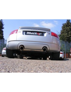 Audi TT 1,8T Quattro (225hk) Milltek Sport 3" "RACE" Cat-Back 2x 100 chrome GT utblås - Resonated (dämpad) 2