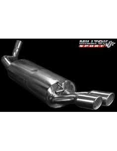 Seat Leon 1,8T 180hk Sport / Cupra Milltek Sport Cat-Back 2x 80 chrome GT utblås - Non-Resonated (mindre-dämpad) 2