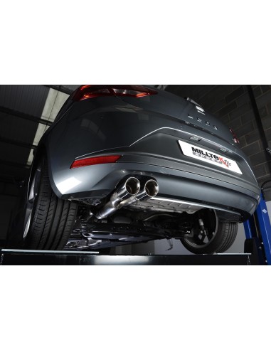 Seat Leon 2,0TDi 150hk 3 & 5 dörrars Milltek Sport Cat-Back 2x 80 chrome GT utblås - Resonated (dämpad)