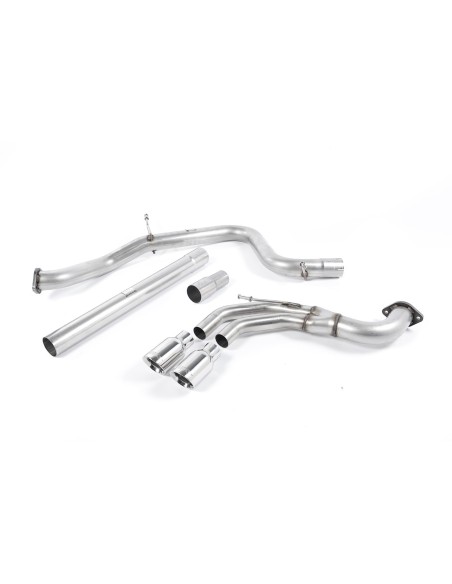 Seat Leon 2,0TDi 184hk 3 & 5 dörrars Milltek Sport Cat-Back 2x 80 chrome GT utblås - Non-Resonated (mindre-dämpad)