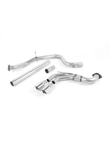 Seat Leon 2,0TDi 184hk 3 & 5 dörrars Milltek Sport Cat-Back 2x 80 chrome GT utblås - Resonated (dämpad)