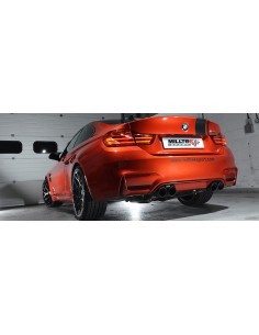 BMW M4 S55 F82/ F83 Milltek Sport Cat-Back 4x 90 svarta GT utblås (måste kapa original avgassystem) - Non-Resonated (mindre-dämp 2