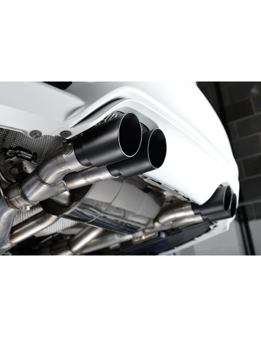 BMW M4 S55 F82/ F83 Milltek Sport Cat-Back 4x 90 svarta GT utblås (måste kapa original avgassystem) - Resonated (dämpad)