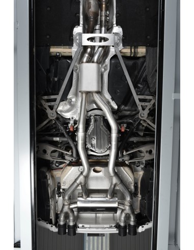 BMW M3 S55 F80 Milltek Sport Cat-Back 4x 90 chrome GT utblås (måste kapa original avgassystem) - Resonated (dämpad)