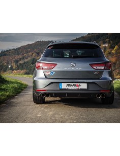 Seat Leon 2,0TFSi Cupra ST (kombi) Milltek Sport Cat-Back 4x 80 Chrome GT utblås - Non-Resonated (mindre-dämpad)
