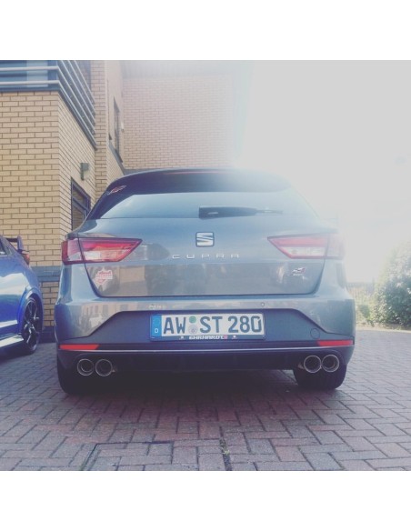 Seat Leon 2,0TFSi Cupra ST (kombi) Milltek Sport Cat-Back 4x 80 Chrome GT utblås - Resonated (dämpad)