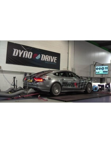 Audi S7 4,0TFSi V8 C7 Milltek Sport Cat-Back 4x 100 svarta GT utblås - Resonated (dämpad)