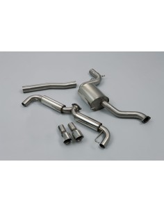 VW Beetle 2,0TFSi Milltek Sport Cat-Back 2x 100 chrome GT utblås - Resonated (dämpad)