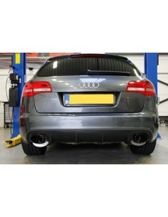 Audi RS6 5,0TFSi C6 Milltek Sport Cat-Back 2x svarta ovala utblås - Non-Resonated (mindre-dämpad) 2