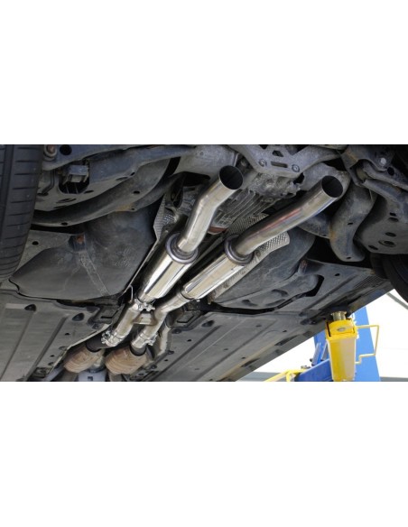 Audi RS6 5,0TFSi C6 Milltek Sport Cat-Back 2x svarta ovala utblås - Non-Resonated (mindre-dämpad)