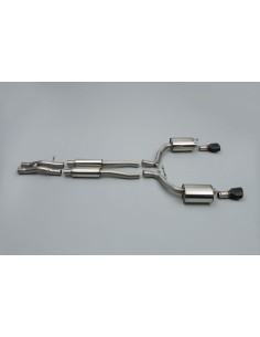 Audi RS6 5,0TFSi C6 Milltek Sport Cat-Back 2x svarta ovala utblås - Non-Resonated (mindre-dämpad)