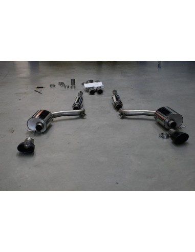 Audi RS6 5,0TFSi C6 Milltek Sport Cat-Back 2x svarta ovala utblås - Resonated (dämpad)