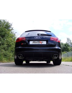 Audi RS6 5,0TFSi C6 Milltek Sport Cat-Back 2x chrome ovala utblås - Resonated (dämpad) 2