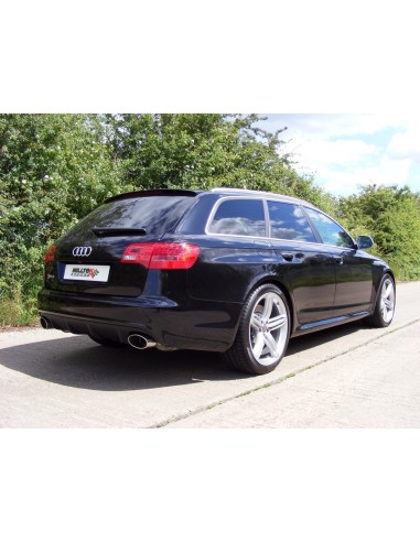 Audi RS6 5,0TFSi C6 Milltek Sport Cat-Back 2x chrome ovala utblås - Resonated (dämpad)
