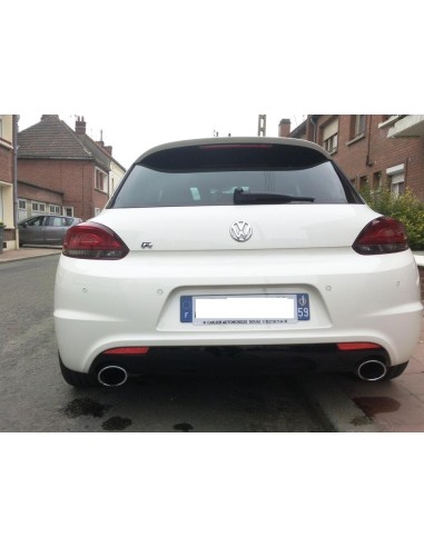 VW Scirocco 2,0TFSi R Milltek Sport 3" Cat-Back 2x ovala chrome utblås - Resonated (dämpad)