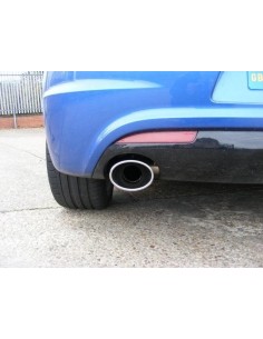 VW Scirocco 2,0TFSi R (Facelift) Milltek Sport 3" Cat-Back 2x ovala chrome utblås - Non-Resonated (mindre-dämpad)