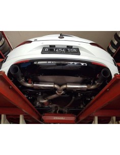 VW Scirocco 2,0TFSi R (Facelift) Milltek Sport 3" Cat-Back 2x 100 svarta GT utblås - Resonated (dämpad)