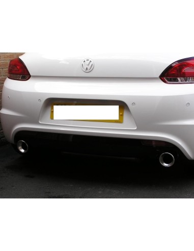 VW Scirocco 2,0TFSi R (Facelift) Milltek Sport 3" Cat-Back 2x 100 chrome GT utblås - Resonated (dämpad)