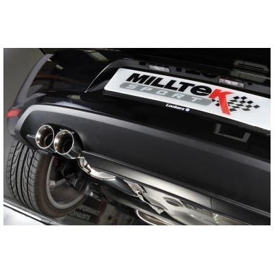 Audi A1 1,4TSi 122HK / 140HK Milltek Sport Cat-Back 2x GT80 Chrome utblås - Resonated (dämpad)