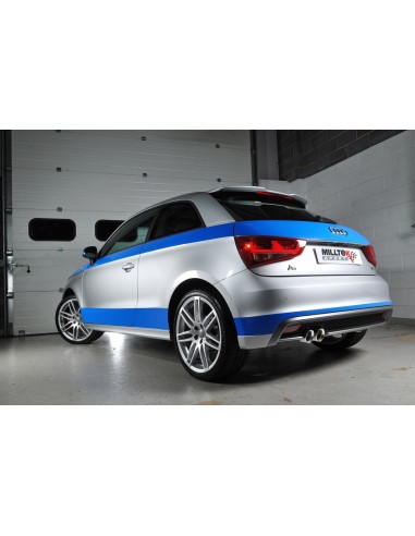 Audi A1 1,4TSi 185 Milltek Sport Cat-Back 2x GT80 Chrome utblås - Resonated (dämpad)