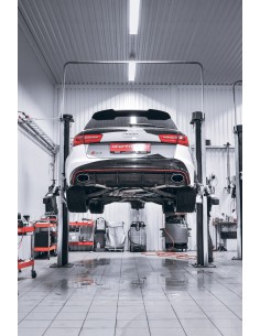 Audi RS6 4,0TFSi C7 Milltek Sport Turbo-Back avgassystem med 100cells racekatalysator använder original avgasventiler - Non-Reso 2