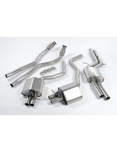 Audi RS7 4,0TFSi 4G Milltek Sport Turbo-Back avgassystem med 100cells racekatalysator använder original avgasventiler - Non-Reso
