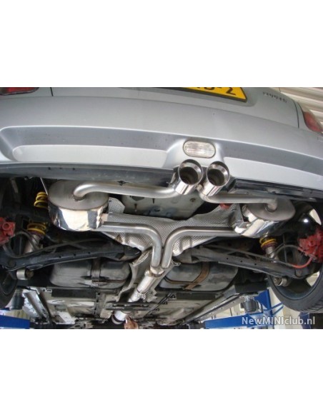 Mini Cooper S Cab R52 Milltek Sport Cat-Back 2x 76,2 chrome Special utblås - Resonated (dämpad)