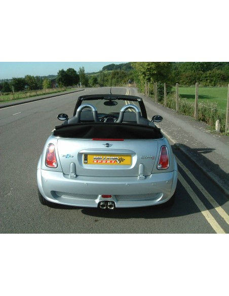 Mini Cooper S Cab R52 Milltek Sport Cat-Back 2x 76,2 chrome Special utblås - Resonated (dämpad)