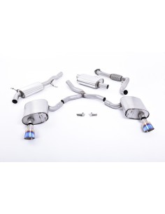 Audi A4 2,0TFSi Quattro B9 Milltek Sport Cat-Back 2x 100 Brända titan GT utblås - Resonated (dämpad) (passar ej för bil med drag 2